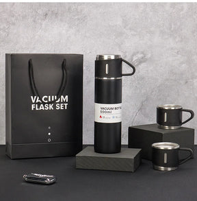 Garrafa Térmica + Xícaras + Caneca em Aço Inox 500ml - Promoção Especial!" - Vamos às Compras