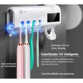 Porta Escovas Com Esterilizador UV - Vamos às Compras